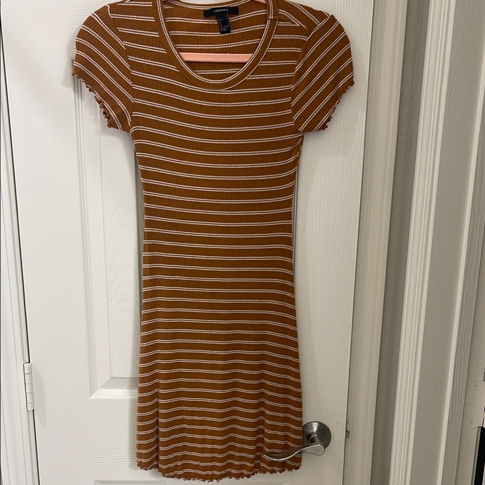 Forever 21 Brown Tan Sheath Mini Dress